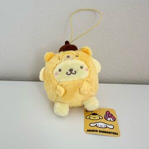 NWT Sanrio Pompompurin Cafe Fluffy Bear Mascot Plush 10cm